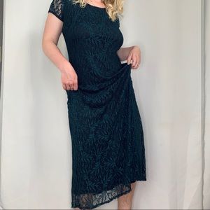 Green Knit Vintage Dress
